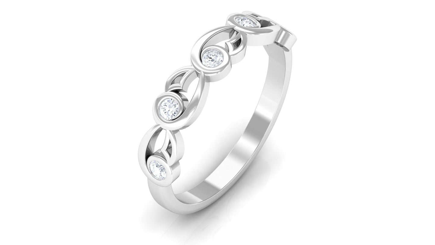 Contemporary Diamond Band Ring for Women