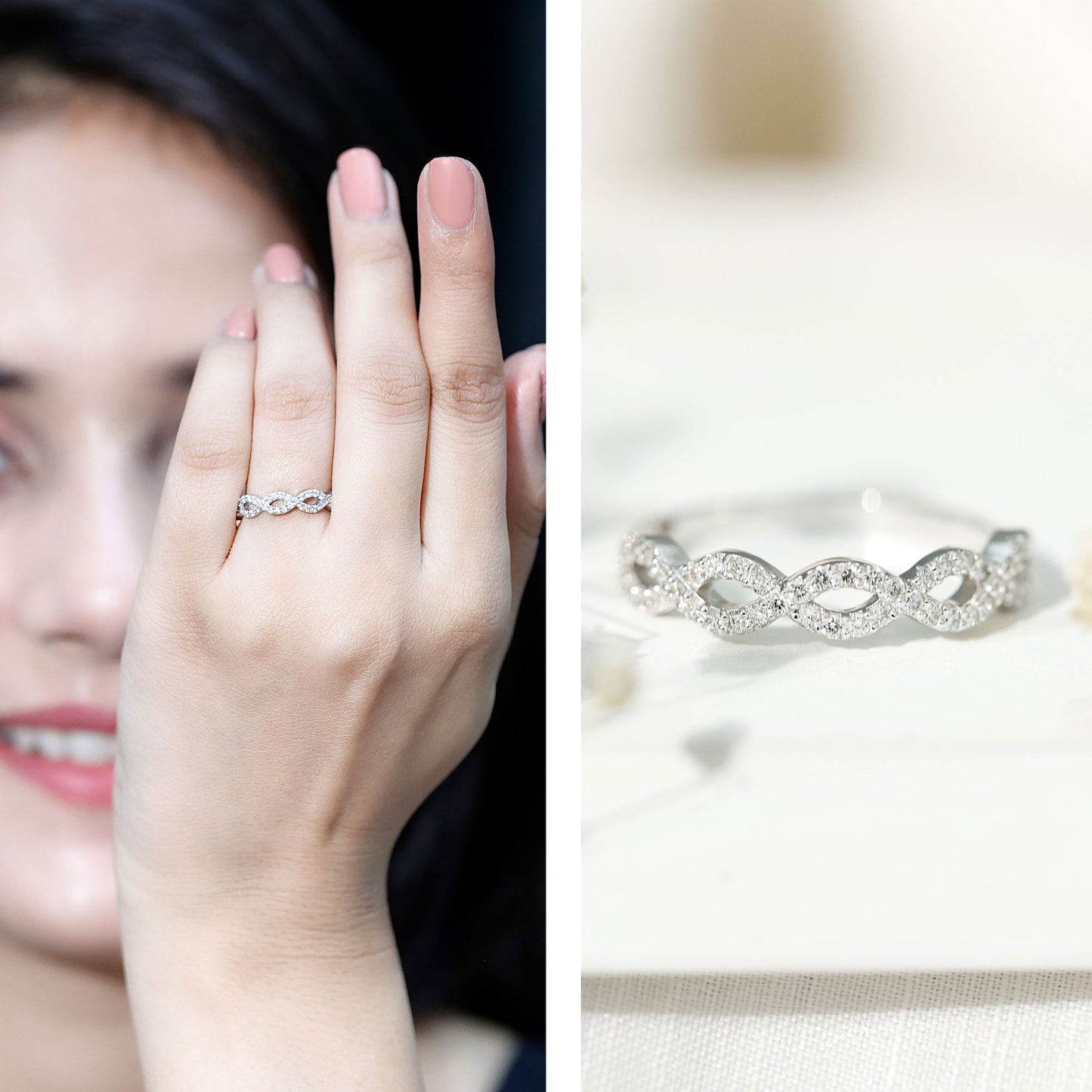 Certified Diamond Infinity Eternity Band