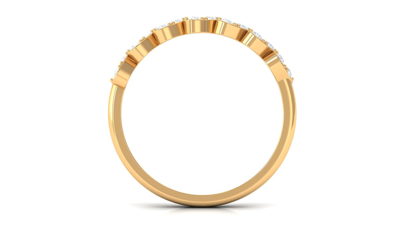 Certified Natural Diamond Heart Eternity Ring in East West Style