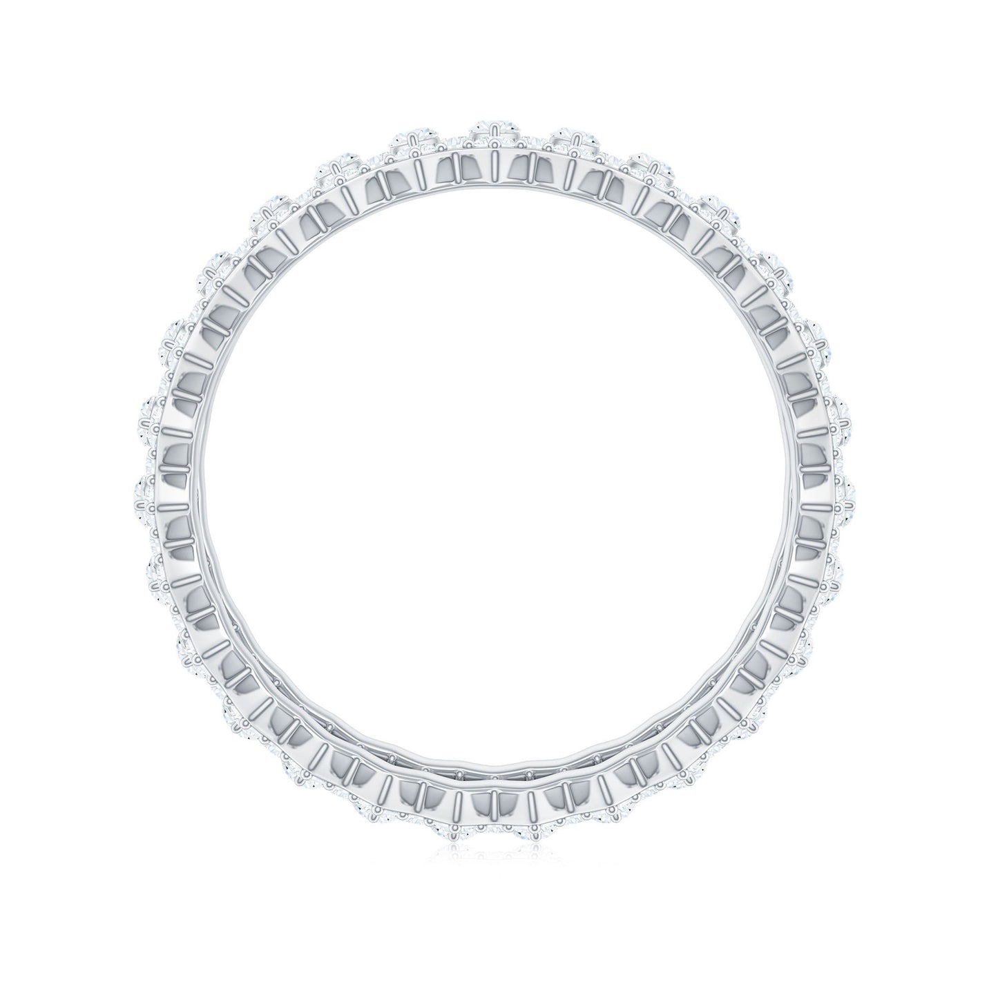Certified Wide Moissanite Designer Wedding Band