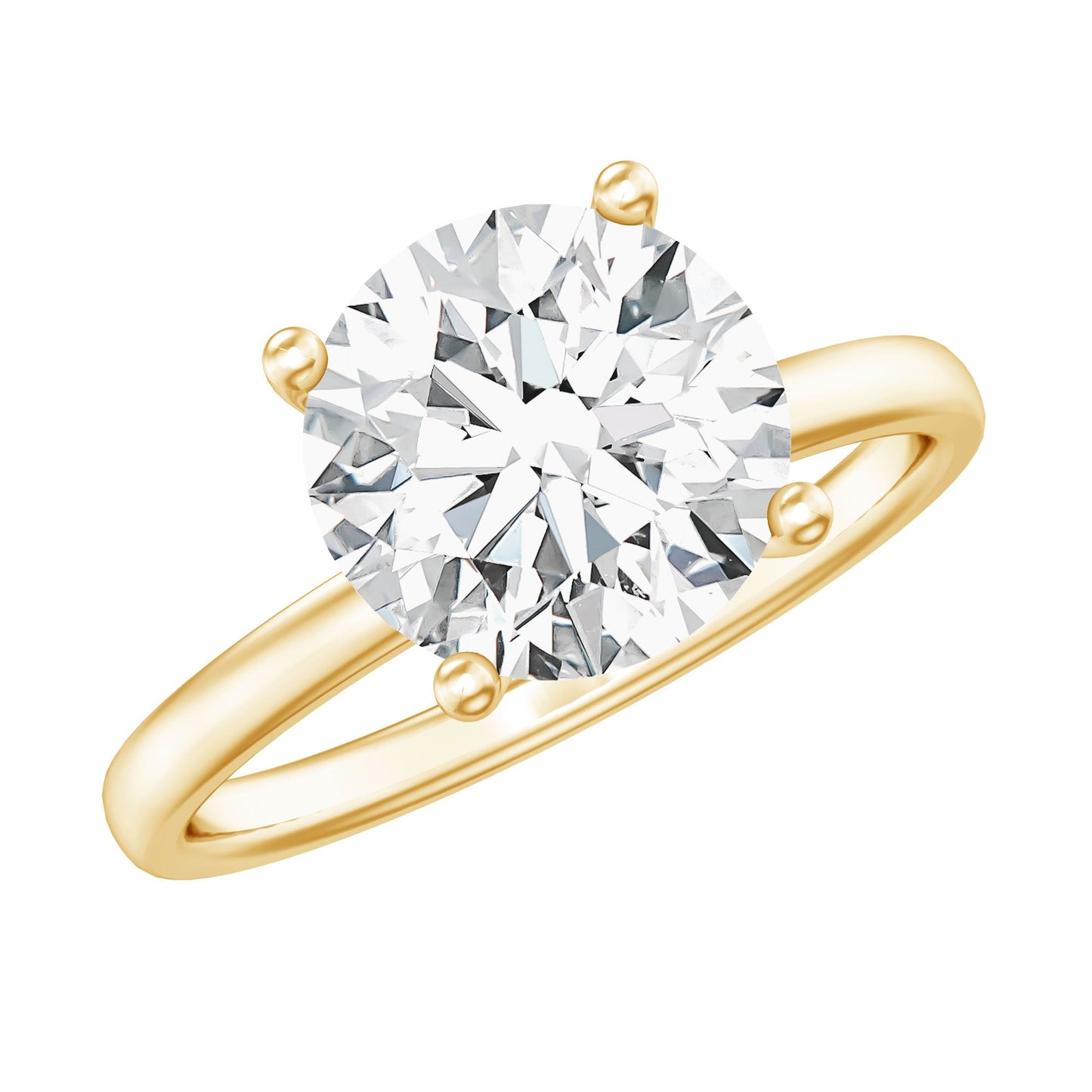 Certified 3 Carat Lab Grown Diamond Solitaire Engagement Ring