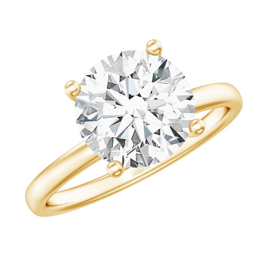 Certified 3 Carat Lab Grown Diamond Solitaire Engagement Ring