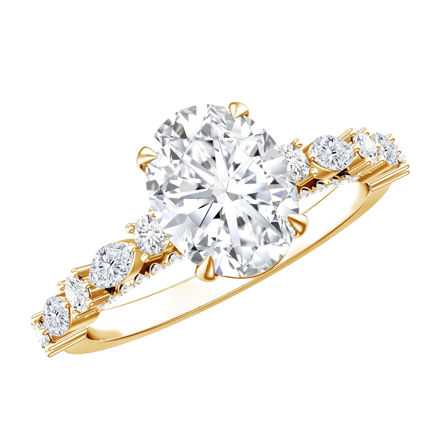 2 Carat Oval Lab Grown Diamond Engagement Ring with IGI Certificate