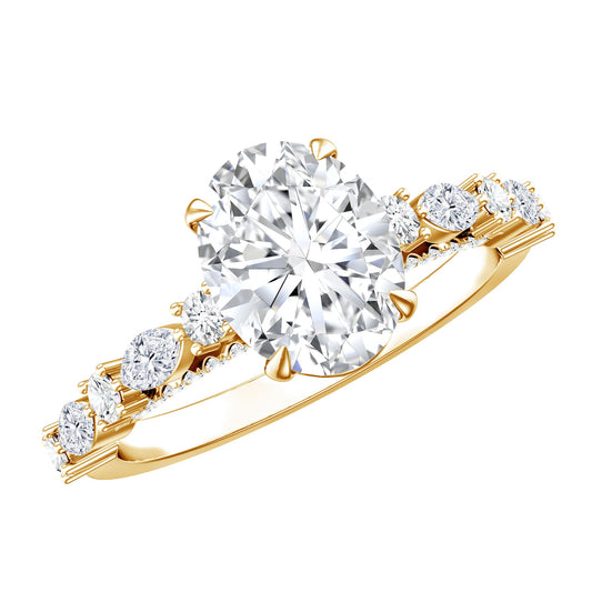 2 Carat Oval Lab Grown Diamond Engagement Ring with IGI Certificate