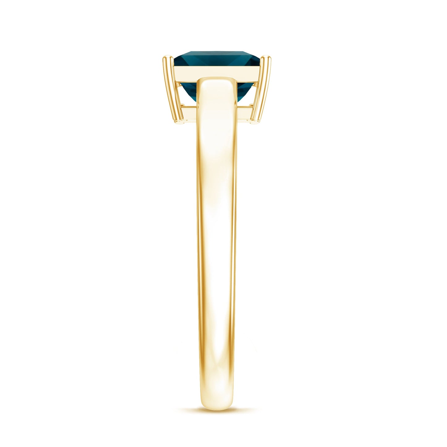 1 Carat Princess Cut London Blue Topaz Solitaire Ring