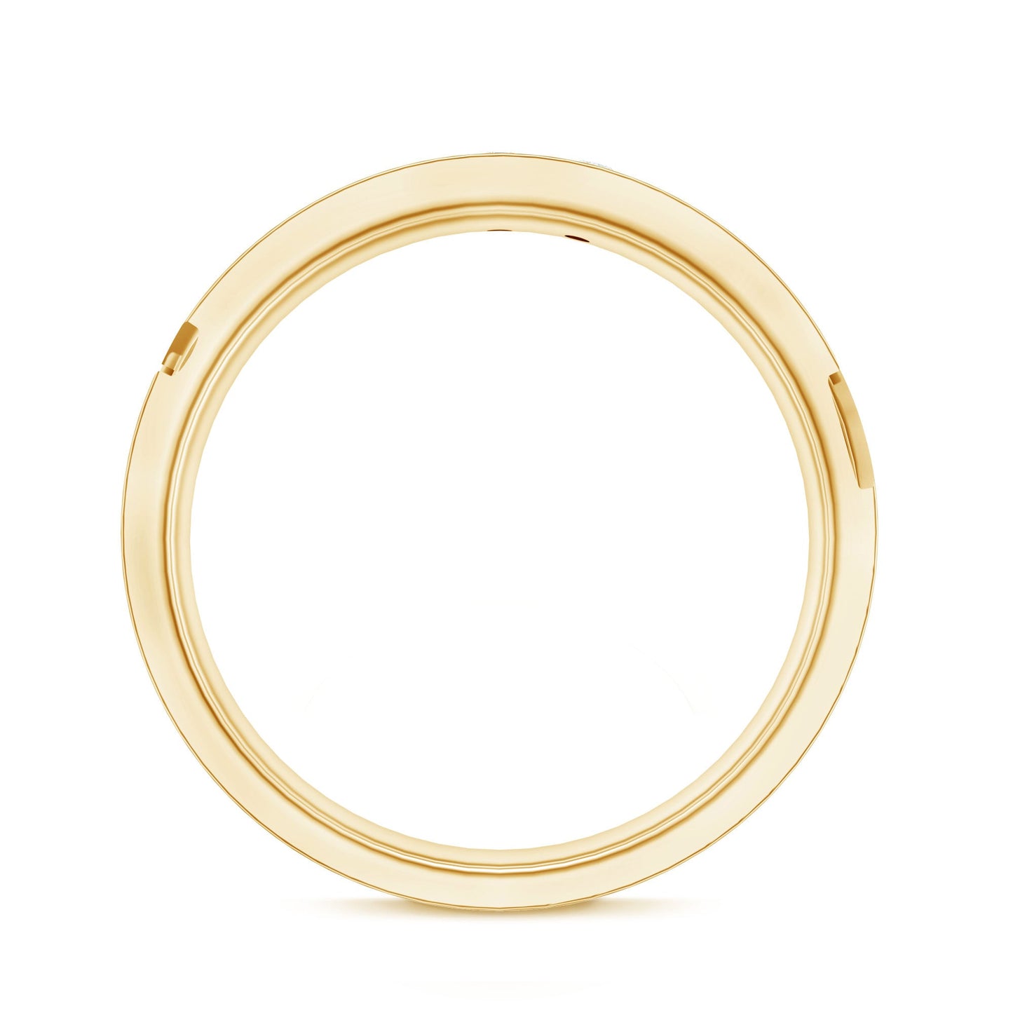 Diamond Wide Band Ring in Flush Setting