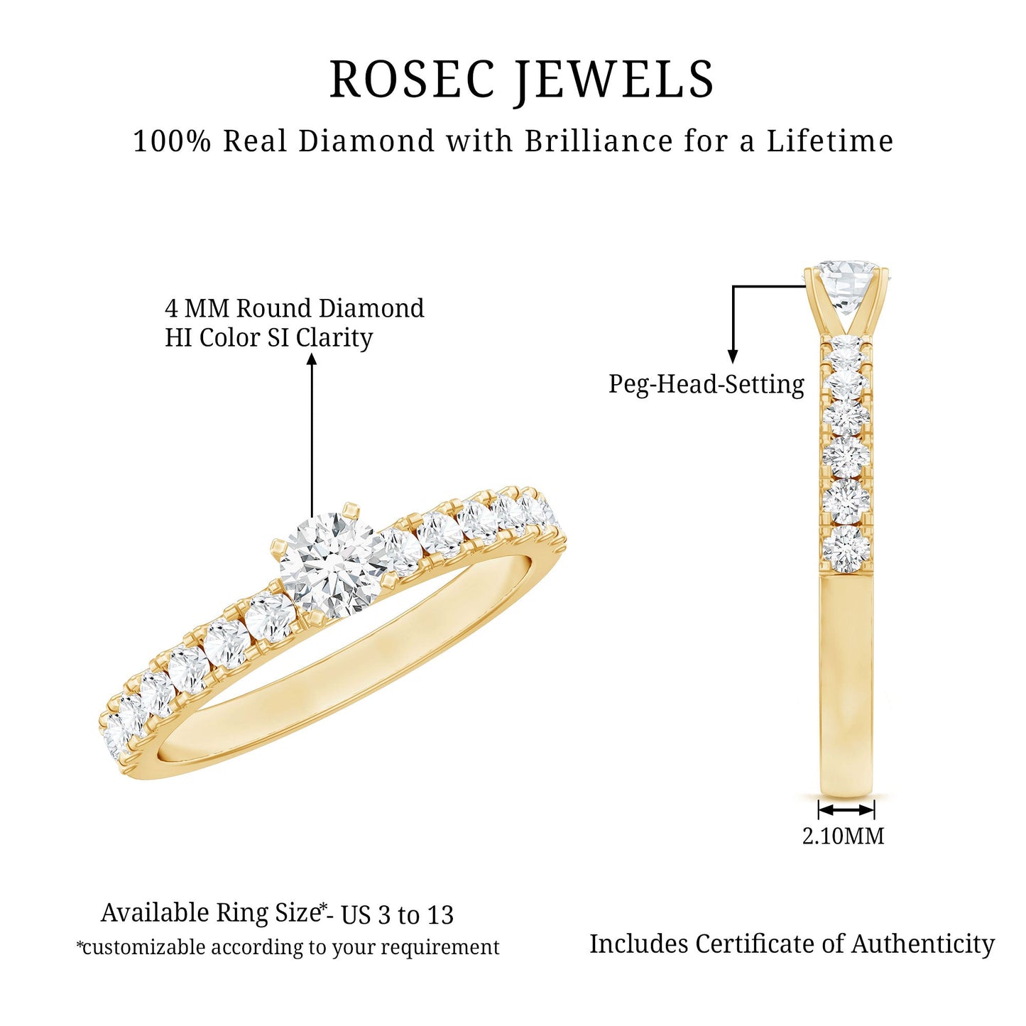 Natural Diamond Promise Ring for Engagement