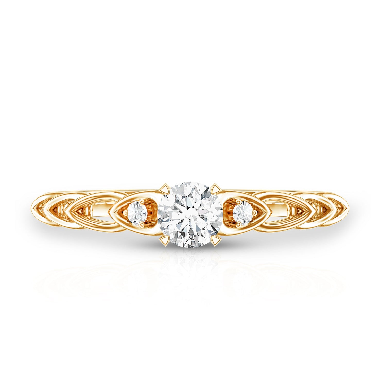 Genuine Diamond Minimalist Promise Ring with Certificate