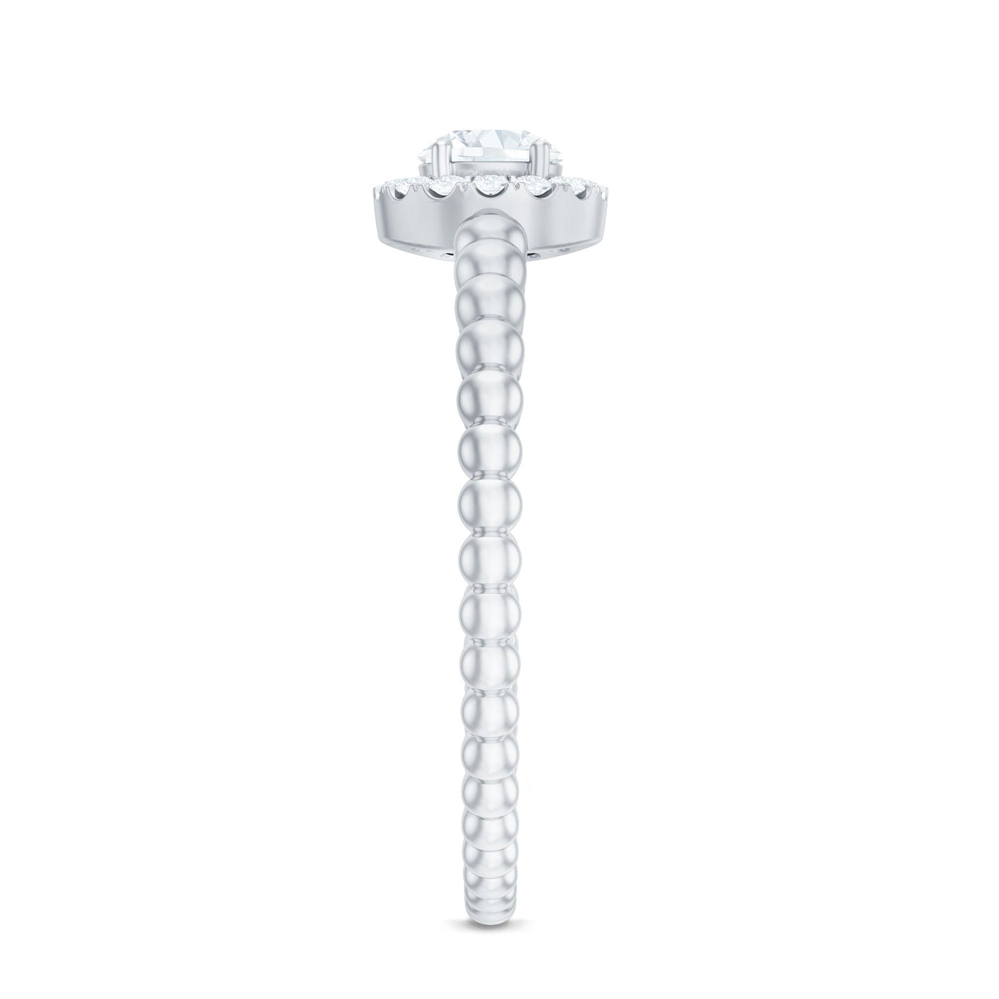 Certified Real Diamond Promise Ring with Bubble Shank