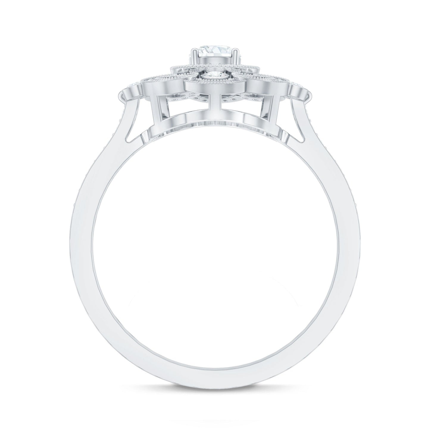 Vintage Looking Diamond Engagement Ring for Women