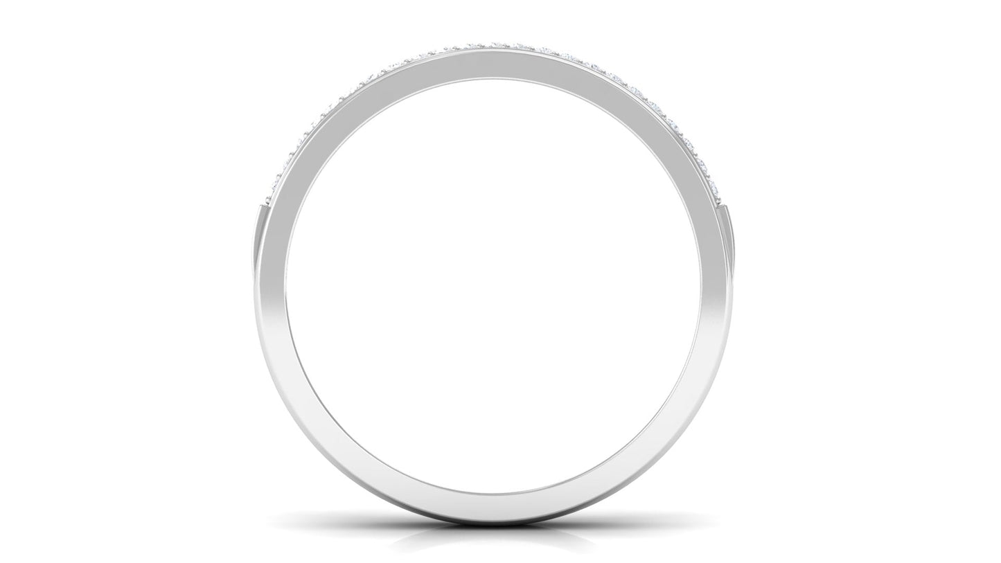 Certified Natural Diamond Half Eternity Mens Wedding Band