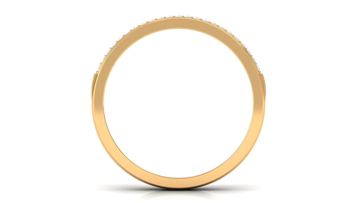 Certified Natural Diamond Half Eternity Mens Wedding Band