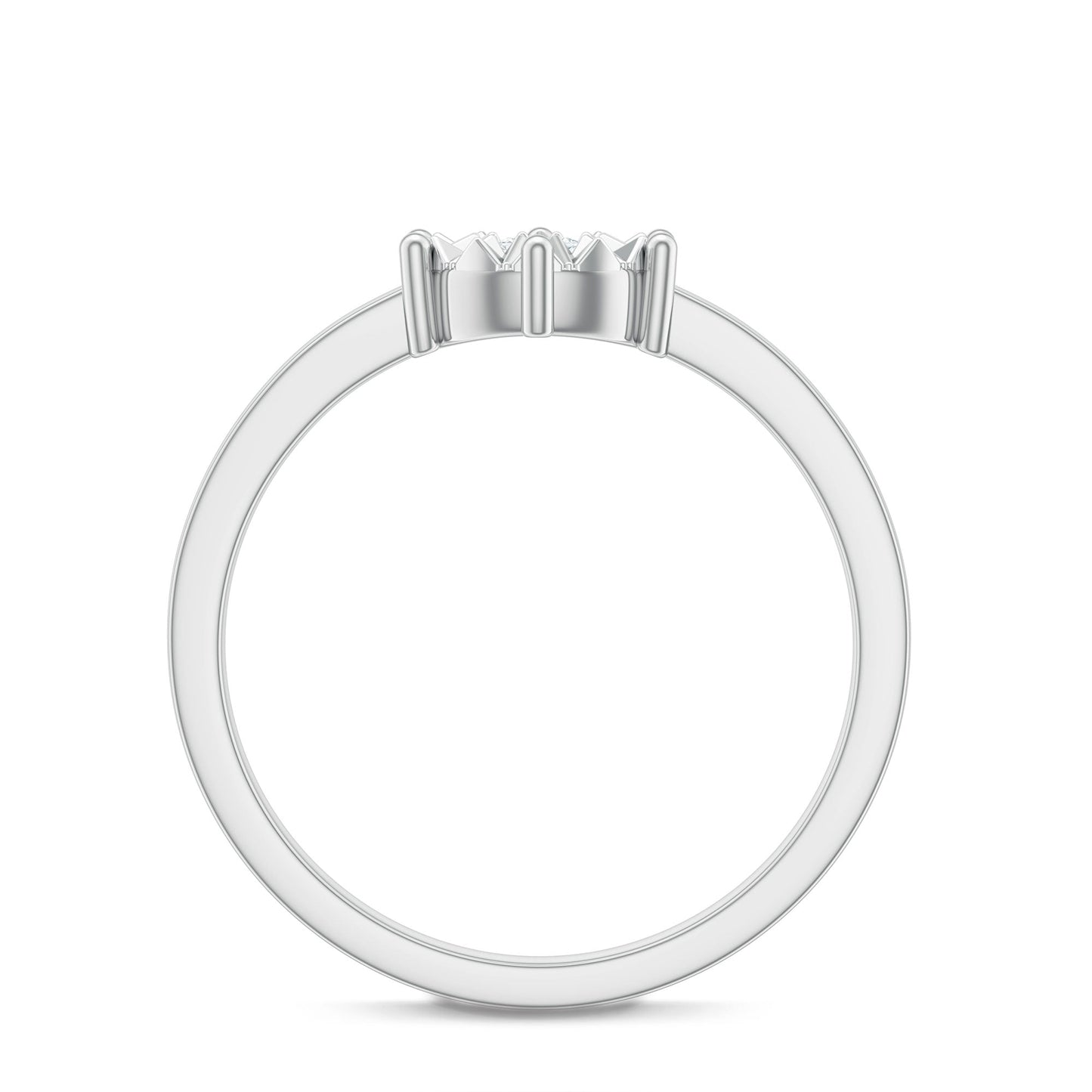 Natural Diamond Promise Ring in Illusion Setting