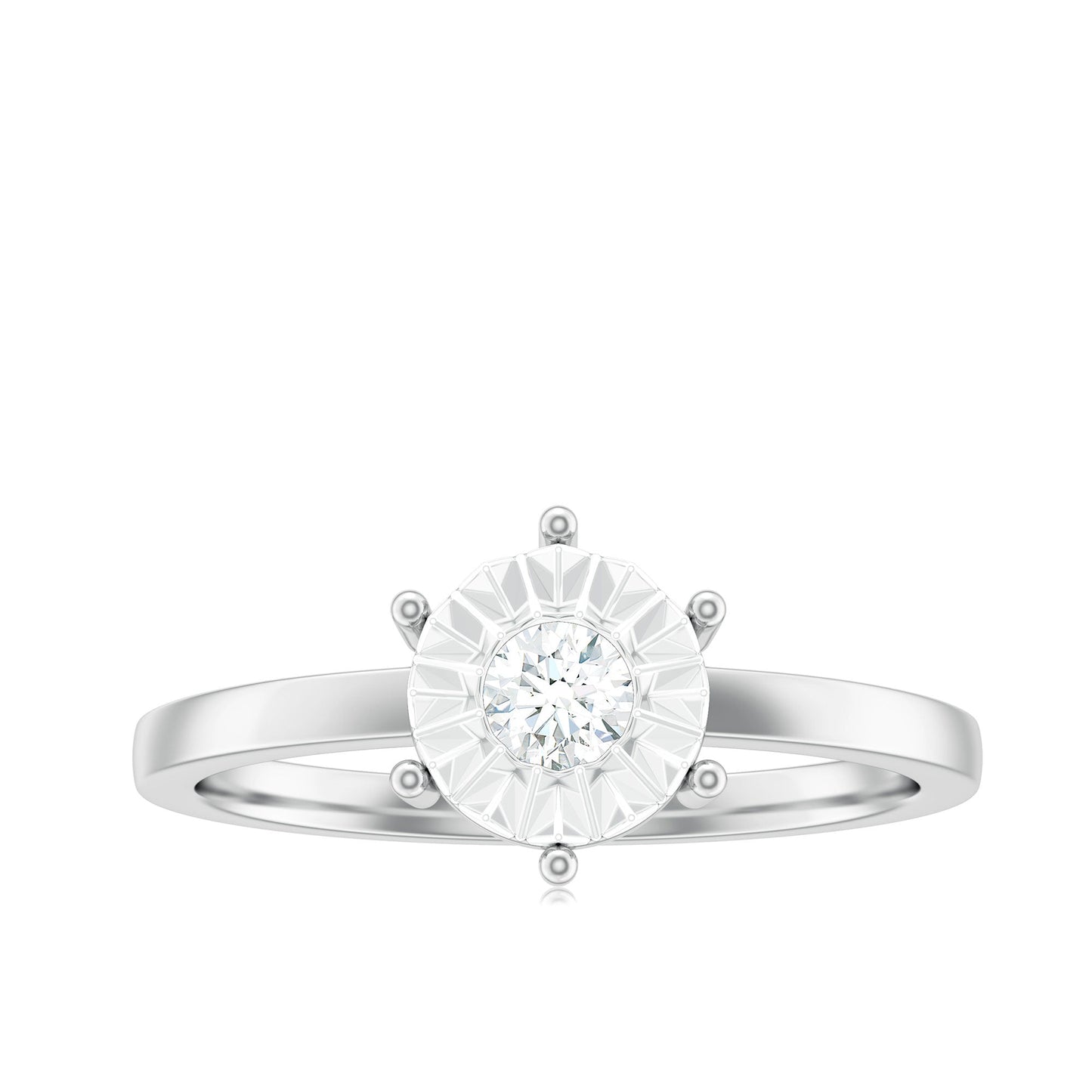 Natural Diamond Promise Ring in Illusion Setting