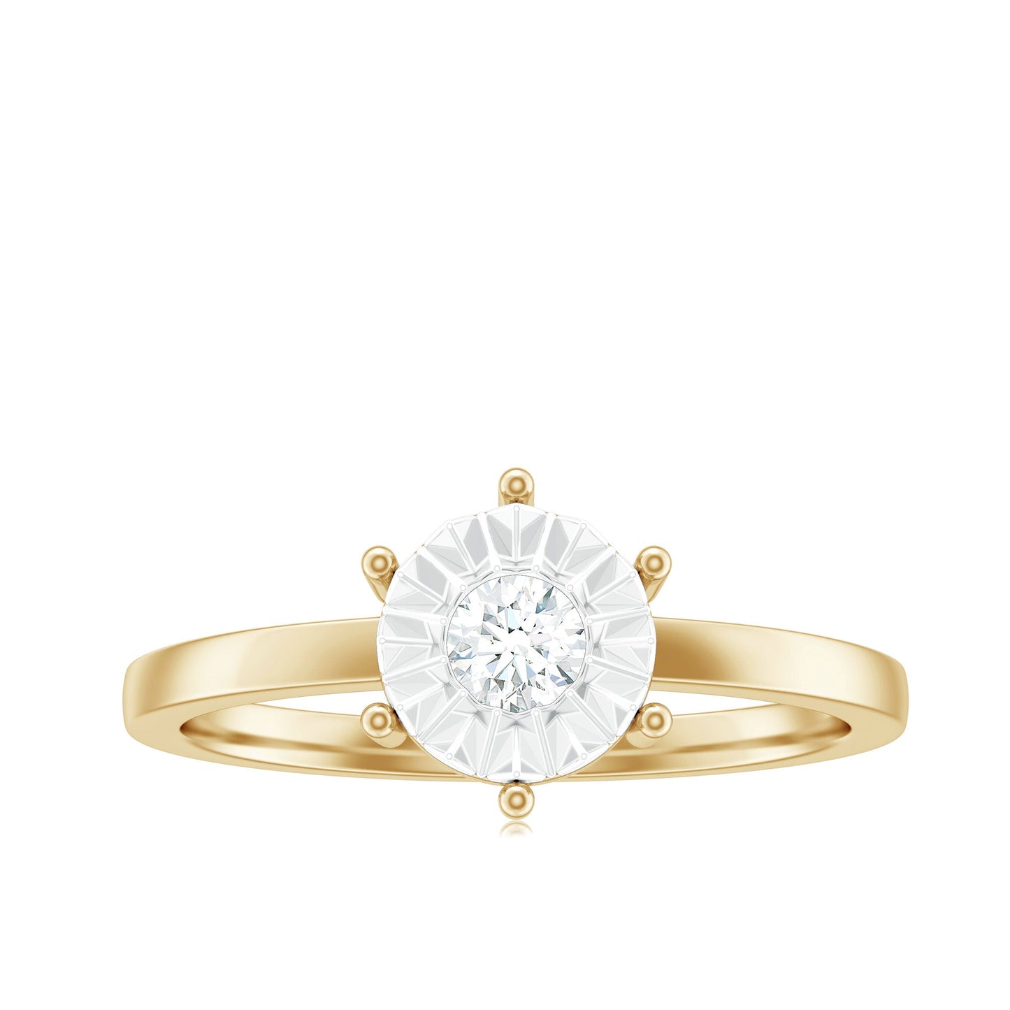 Natural Diamond Promise Ring in Illusion Setting