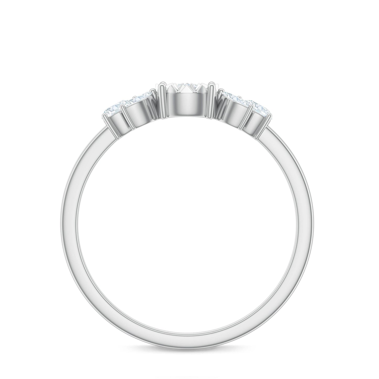 Nature Inspired Diamond Leaf Promise Ring for Women