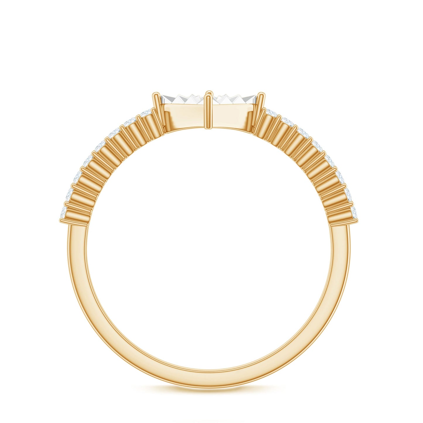 Genuine Diamond Promise Ring in Illusion Setting