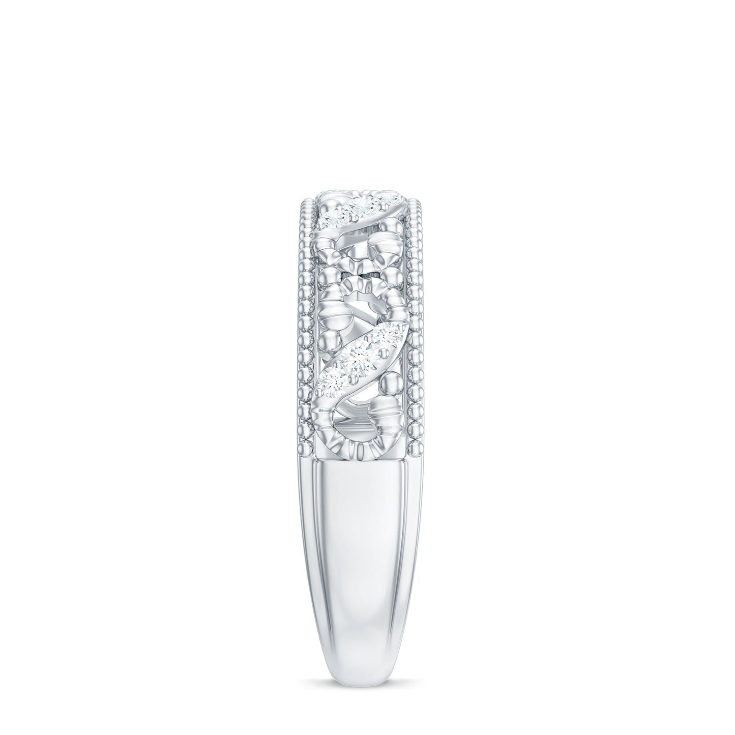 Vintage Looking Diamond Band Ring for Women