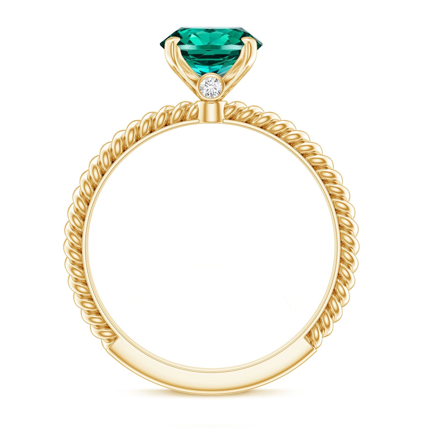 Certified 3 Carat Oval Lab Grown Emerald Ring for Engagement