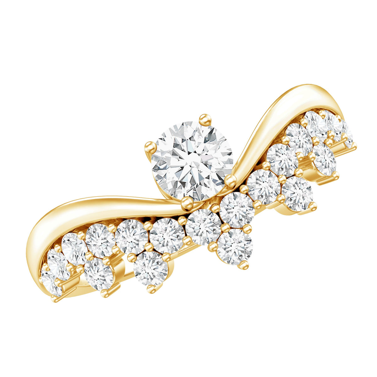 Certified Lab Grown Diamond Designer Engagement Ring