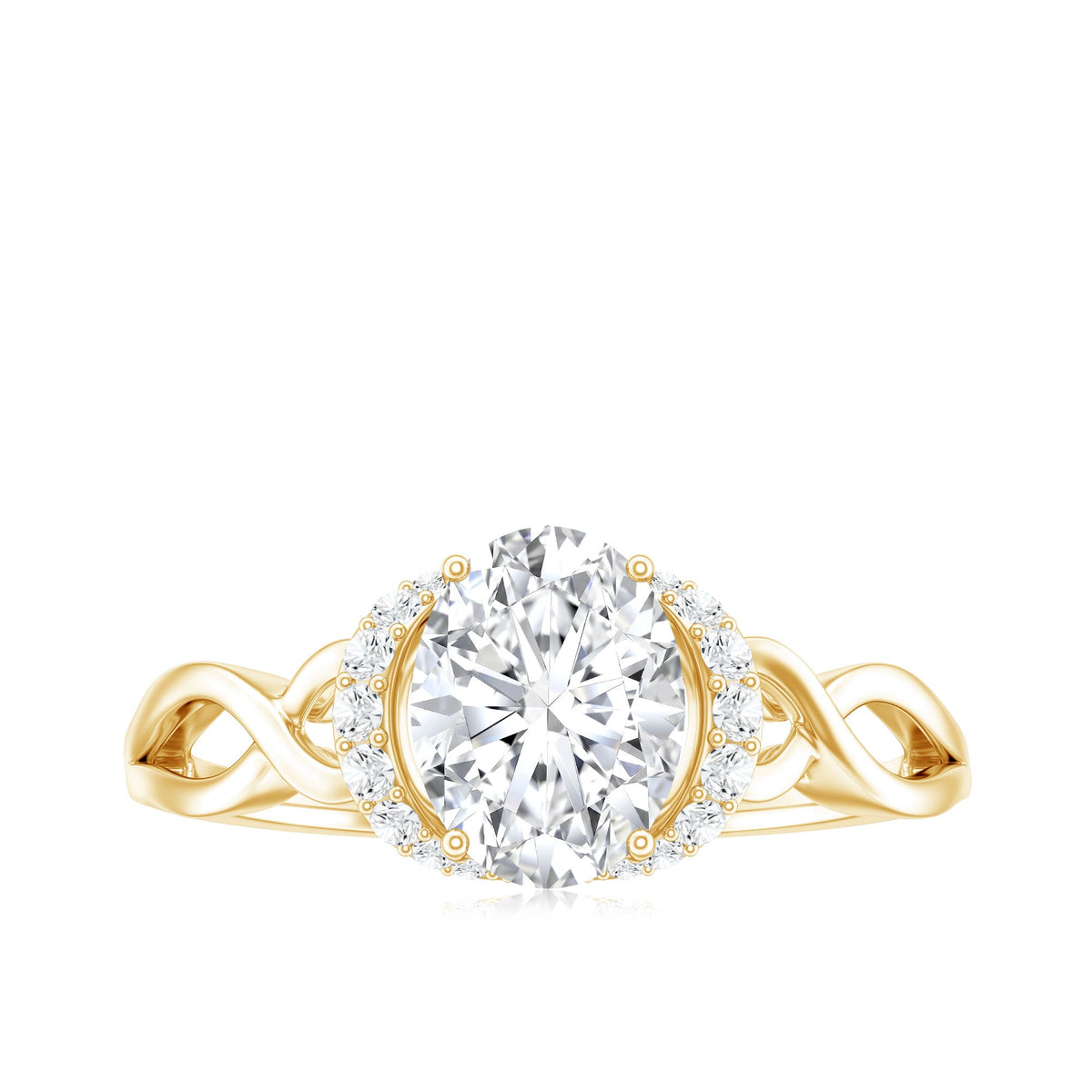 Lab Grown Diamond 1.2 Carat Oval Engagement Ring For Women