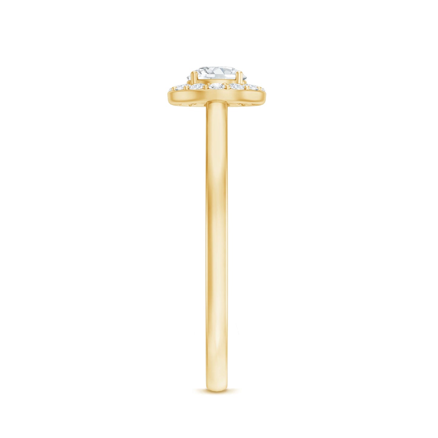 Certified Lab Grown Diamond Halo Promise Engagement Ring