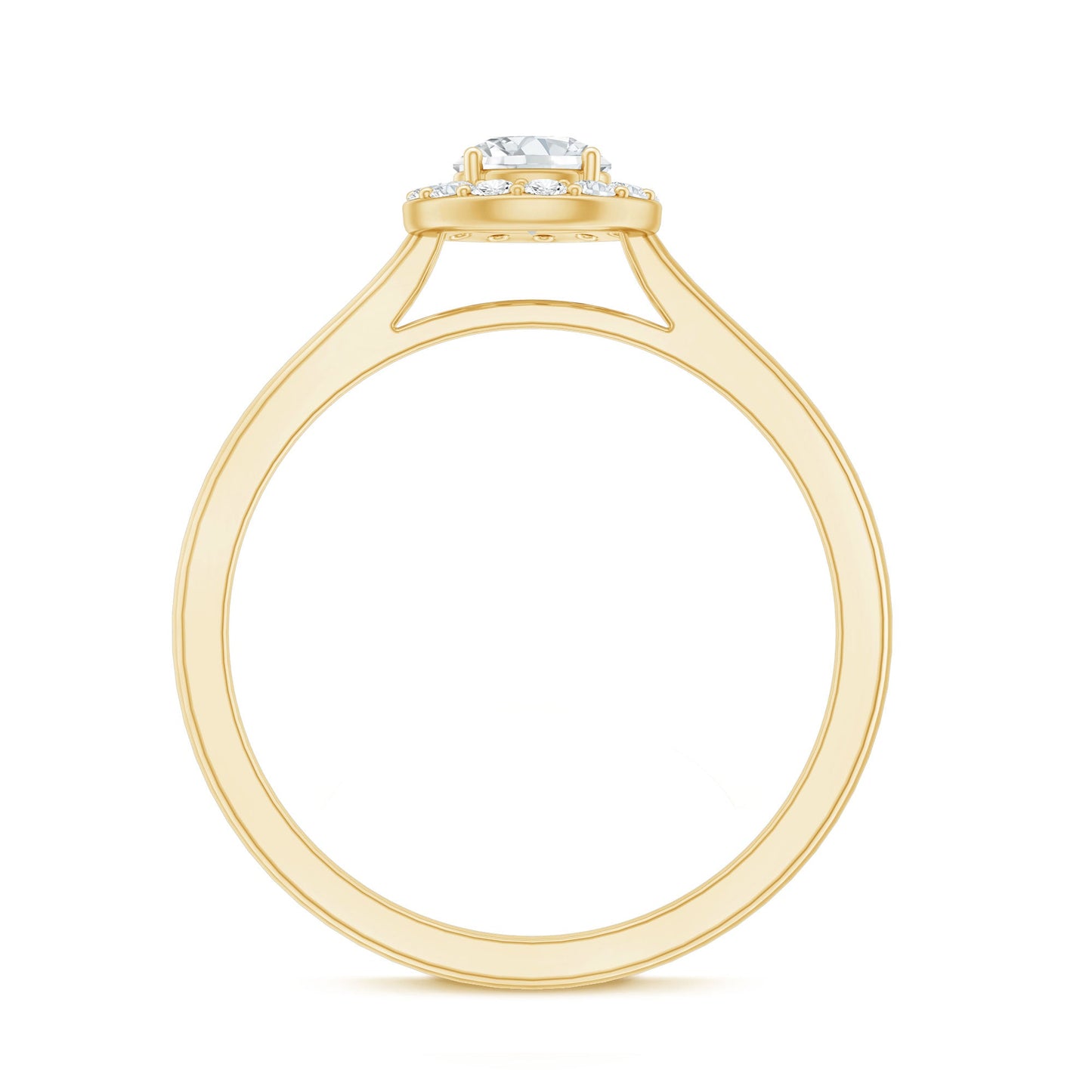 Certified Lab Grown Diamond Halo Promise Engagement Ring