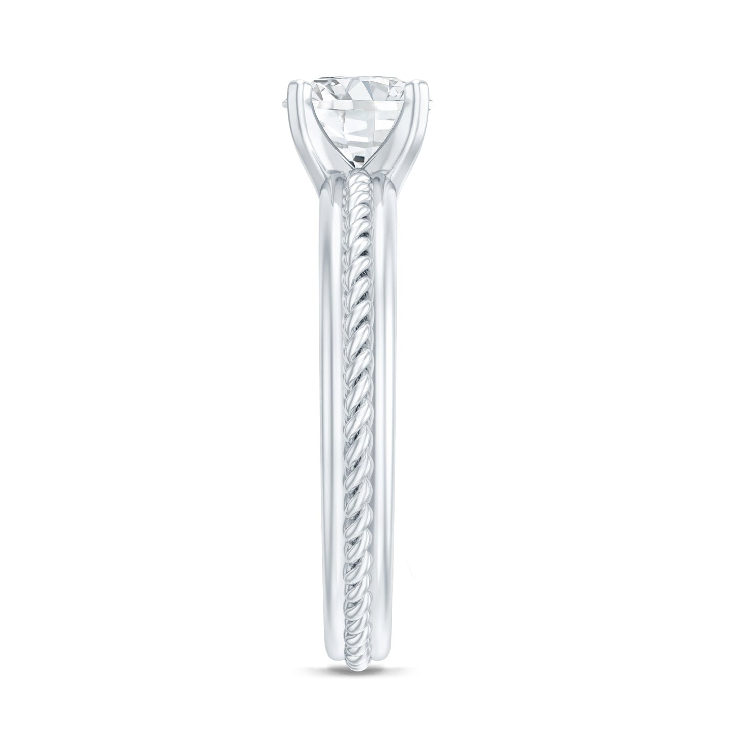 Certified 0.4 Carat Lab Grown Diamond Round Solitaire Promise Ring