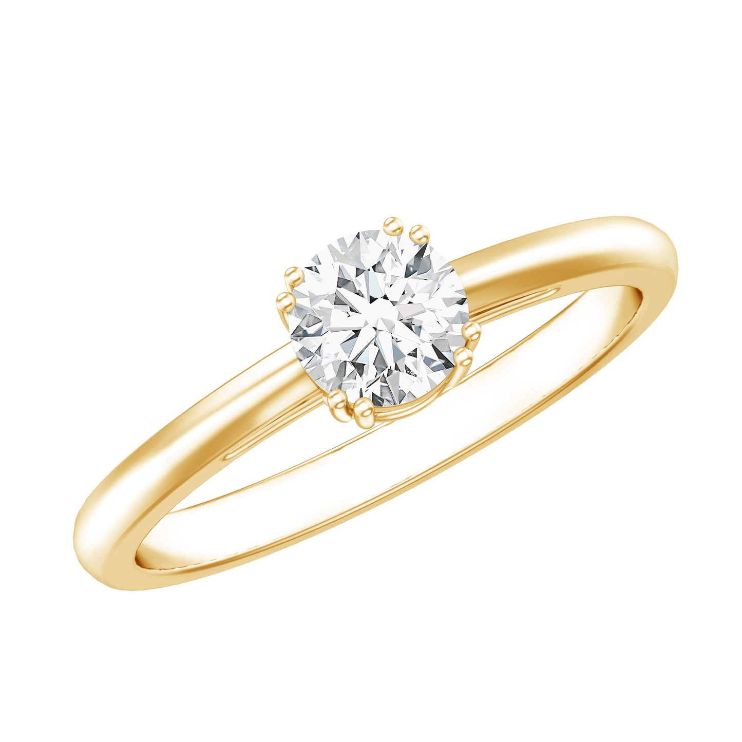 Certified 0.4 Carat Lab Grown Diamond Solitaire Promise Ring For Her