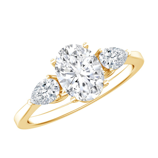 Lab Grown Diamond Past Present Future Engagement Ring For Women