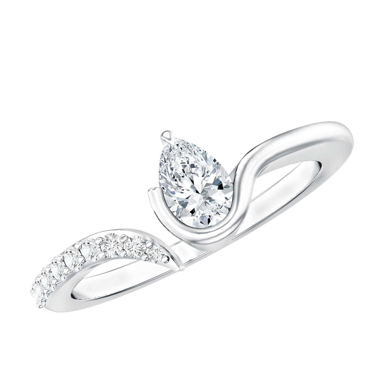 Certified Lab Grown Diamond Designer Promise Ring