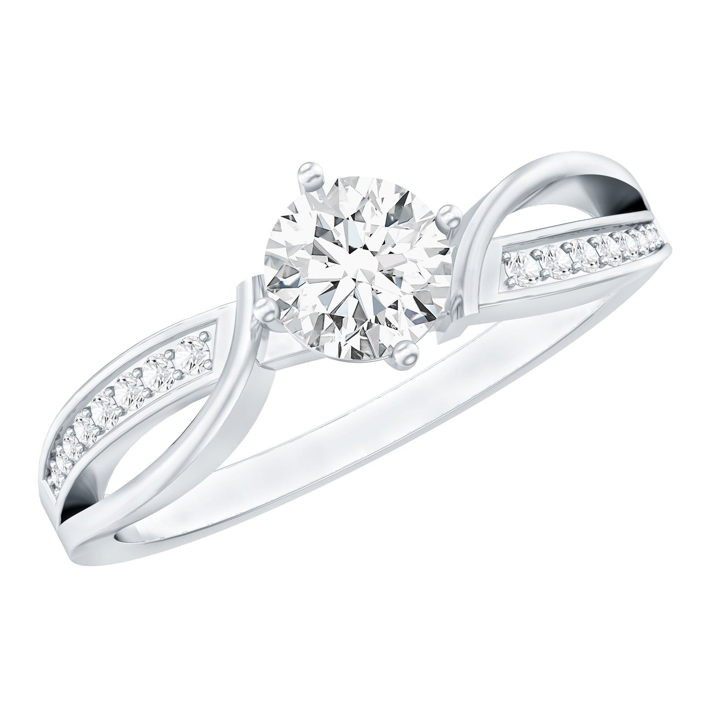 0.4 Carat Certified Lab Grown Diamond Infinity Engagement Ring