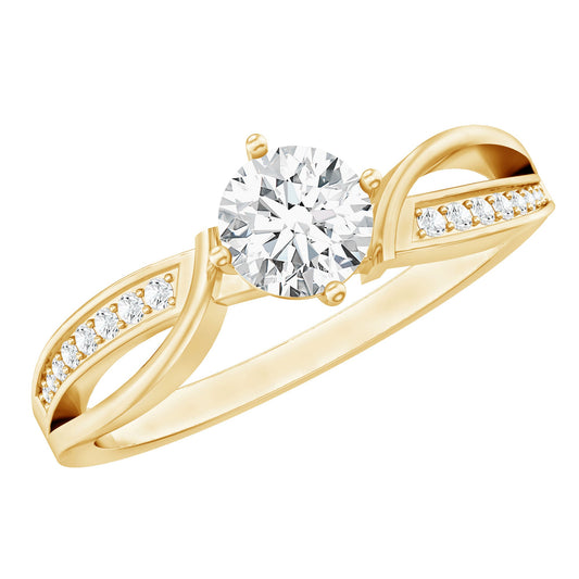 0.4 Carat Certified Lab Grown Diamond Infinity Engagement Ring