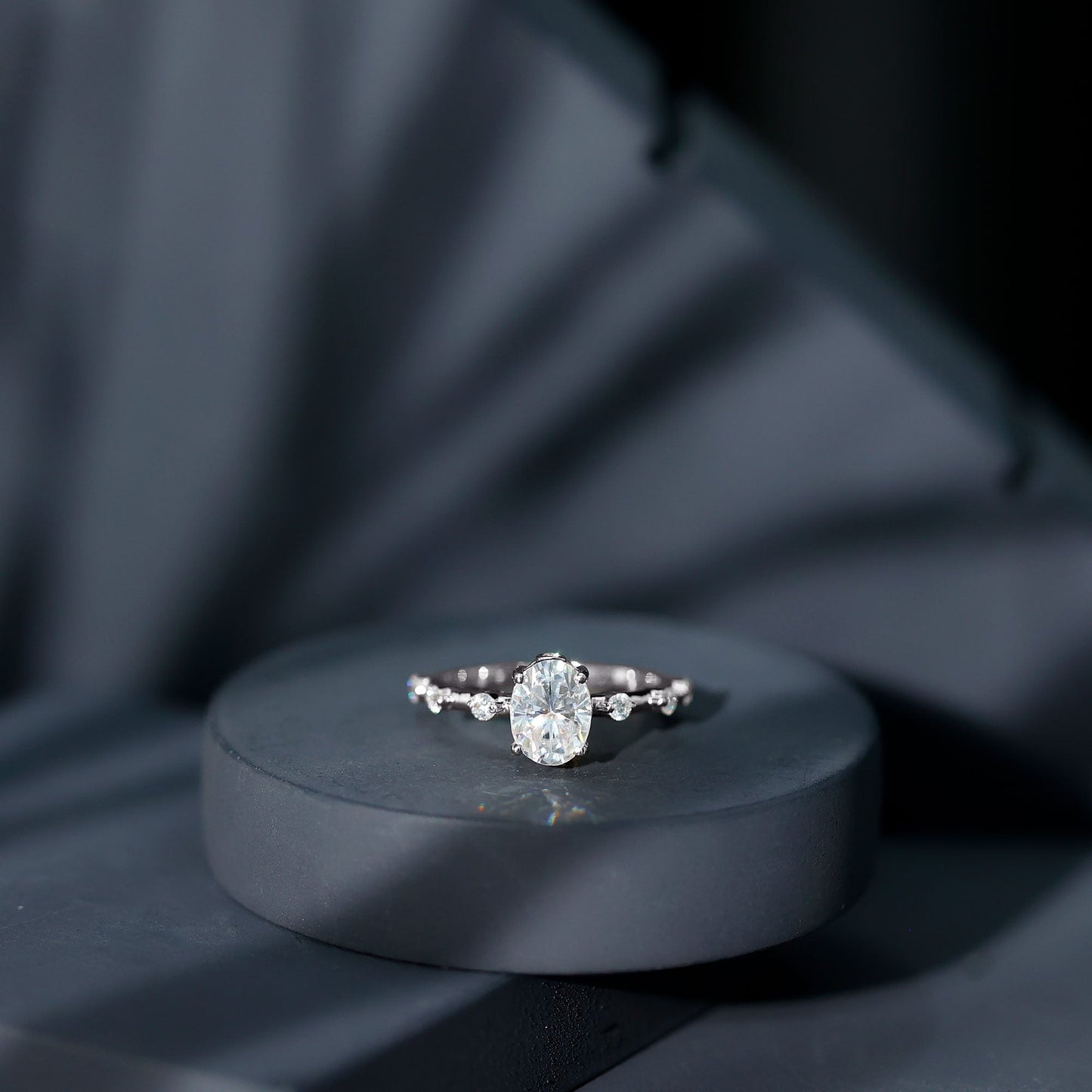 1.2 Carat Lab Grown Diamond Oval Solitaire Engagement Ring