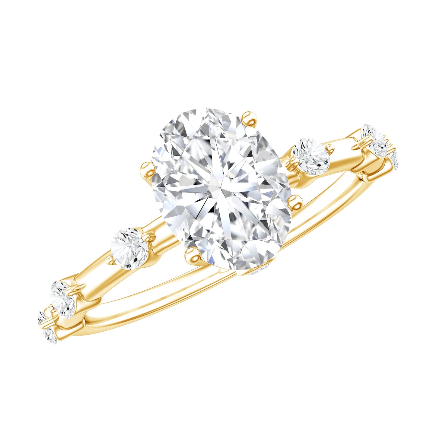 1.2 Carat Lab Grown Diamond Oval Solitaire Engagement Ring
