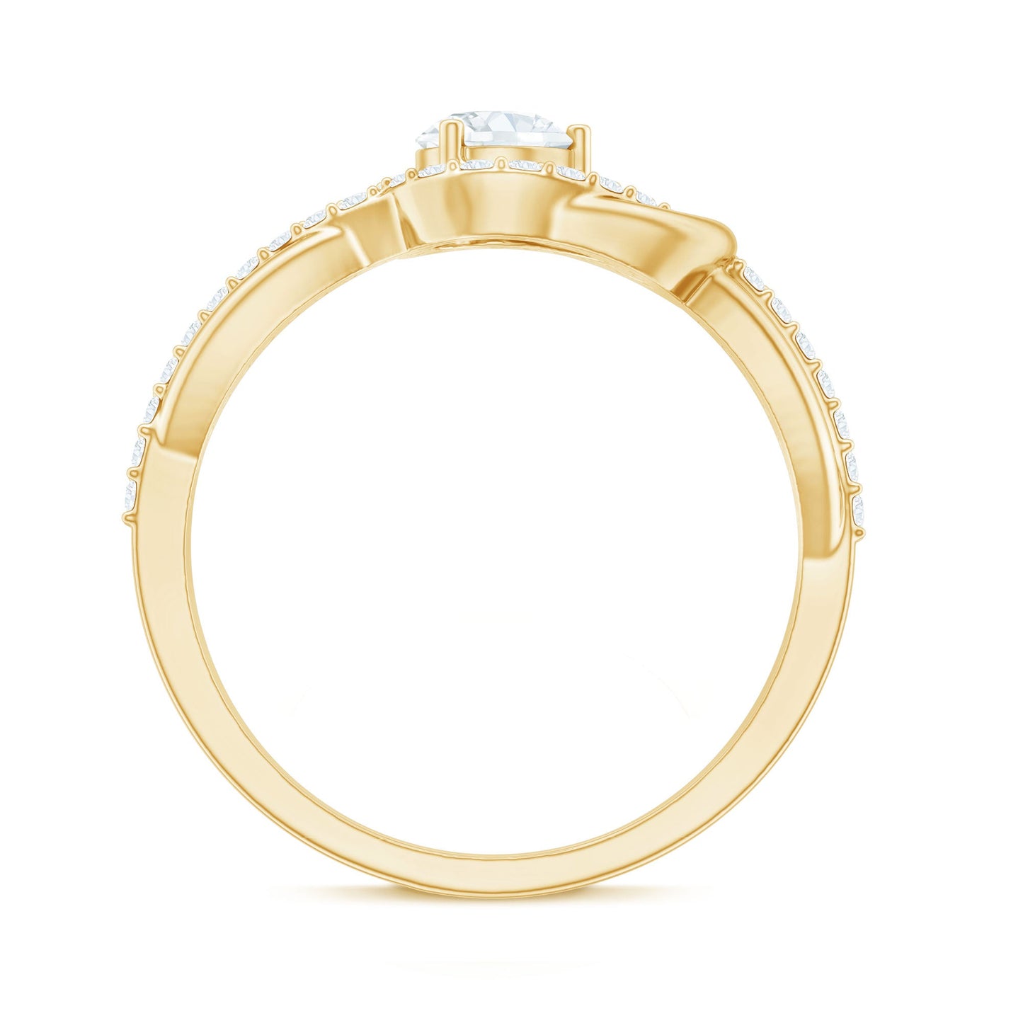Certified 0.9 Carat Lab Grown Diamond Love Knot Engagement Ring