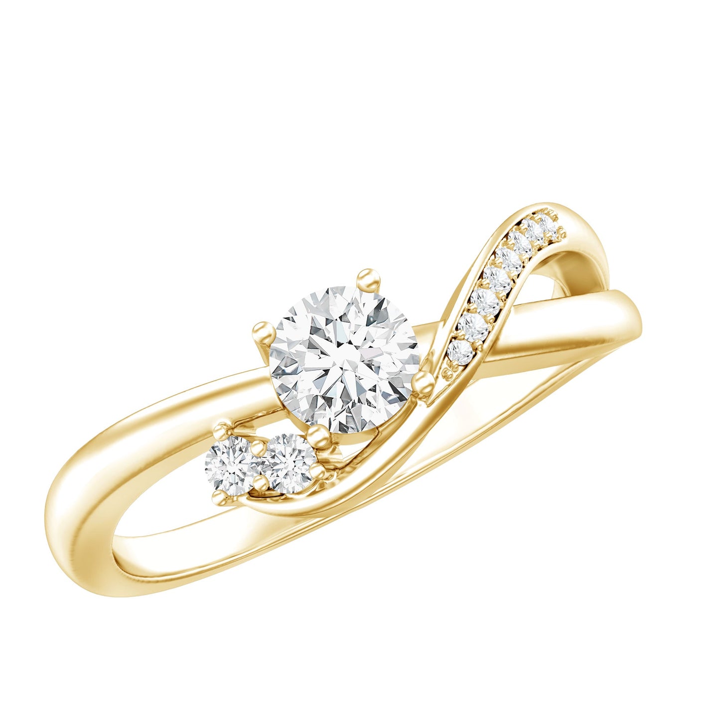 Certified 0.4 Carat Lab Grown Diamond Proposal Ring For Women