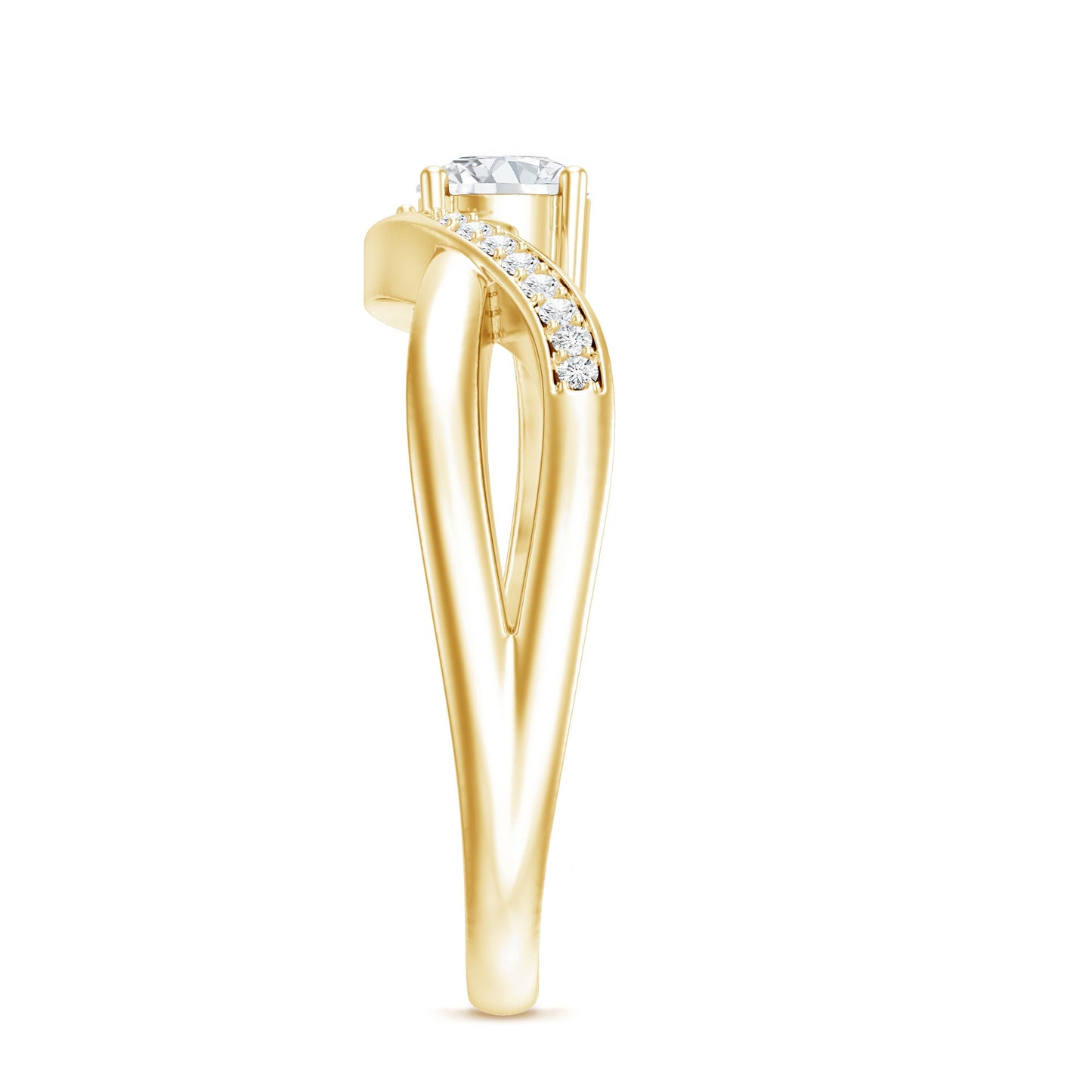 Certified 0.4 Carat Lab Grown Diamond Proposal Ring For Women