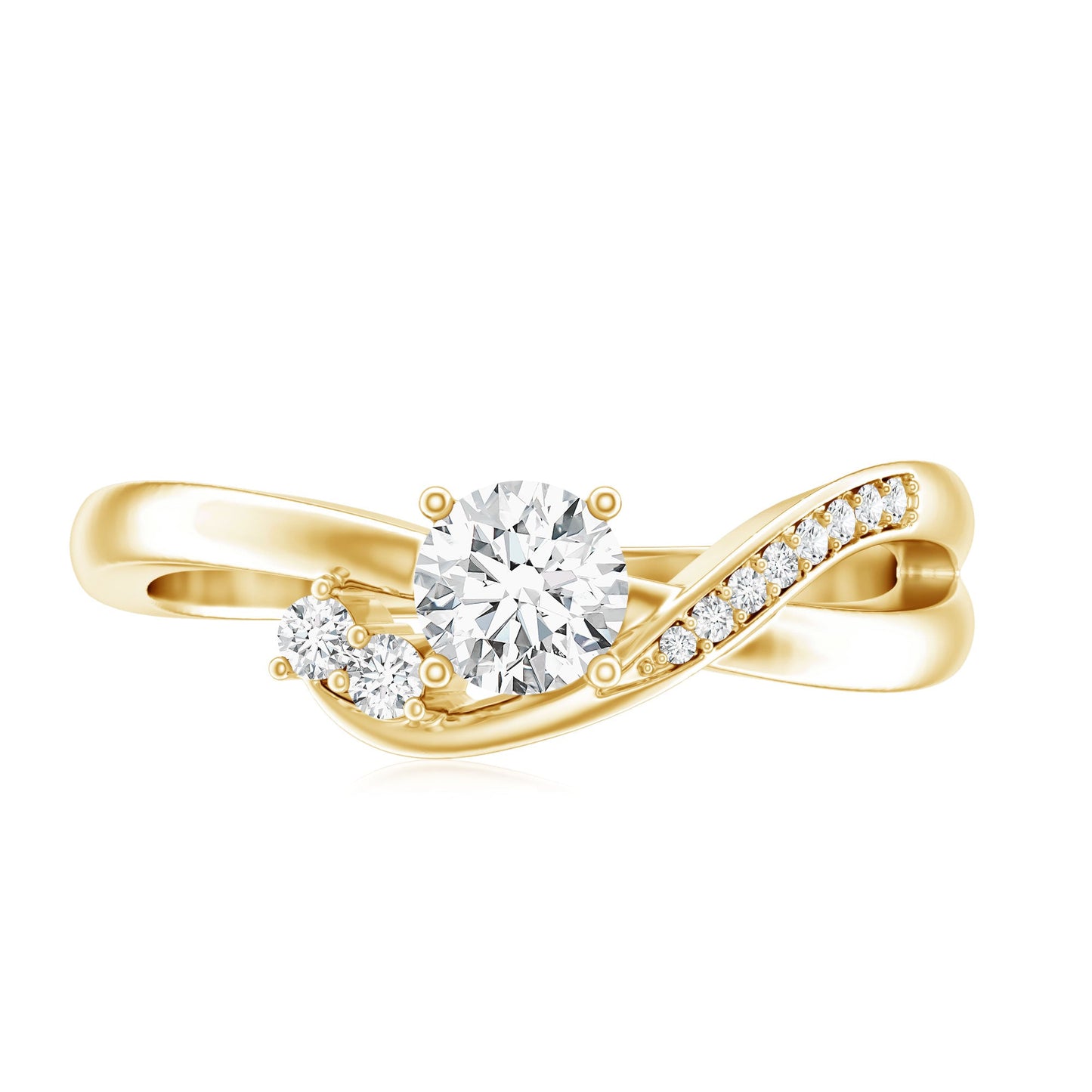 Certified 0.4 Carat Lab Grown Diamond Proposal Ring For Women