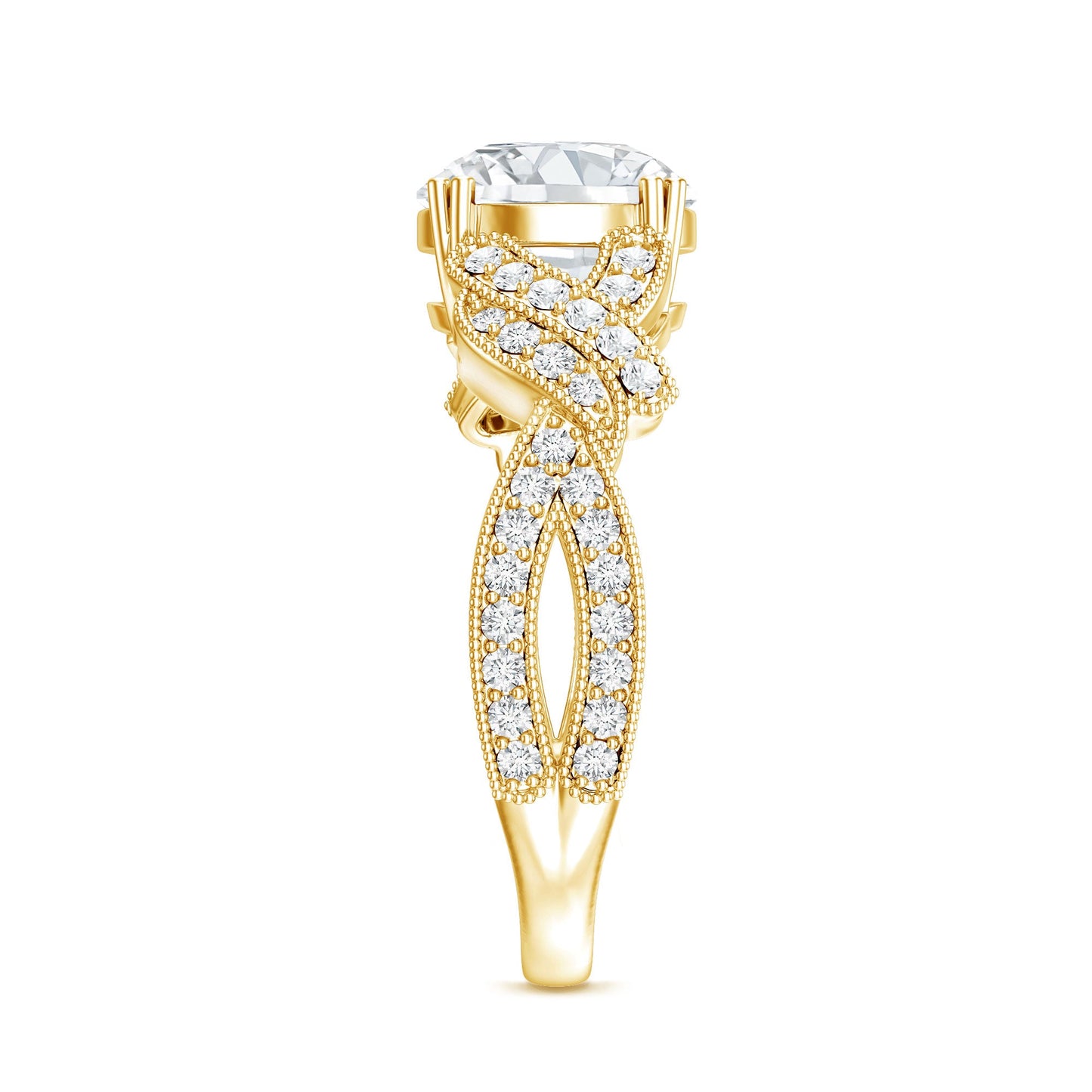 2 Carat Solitaire Lab Grown Diamond Non Traditional Engagement Ring