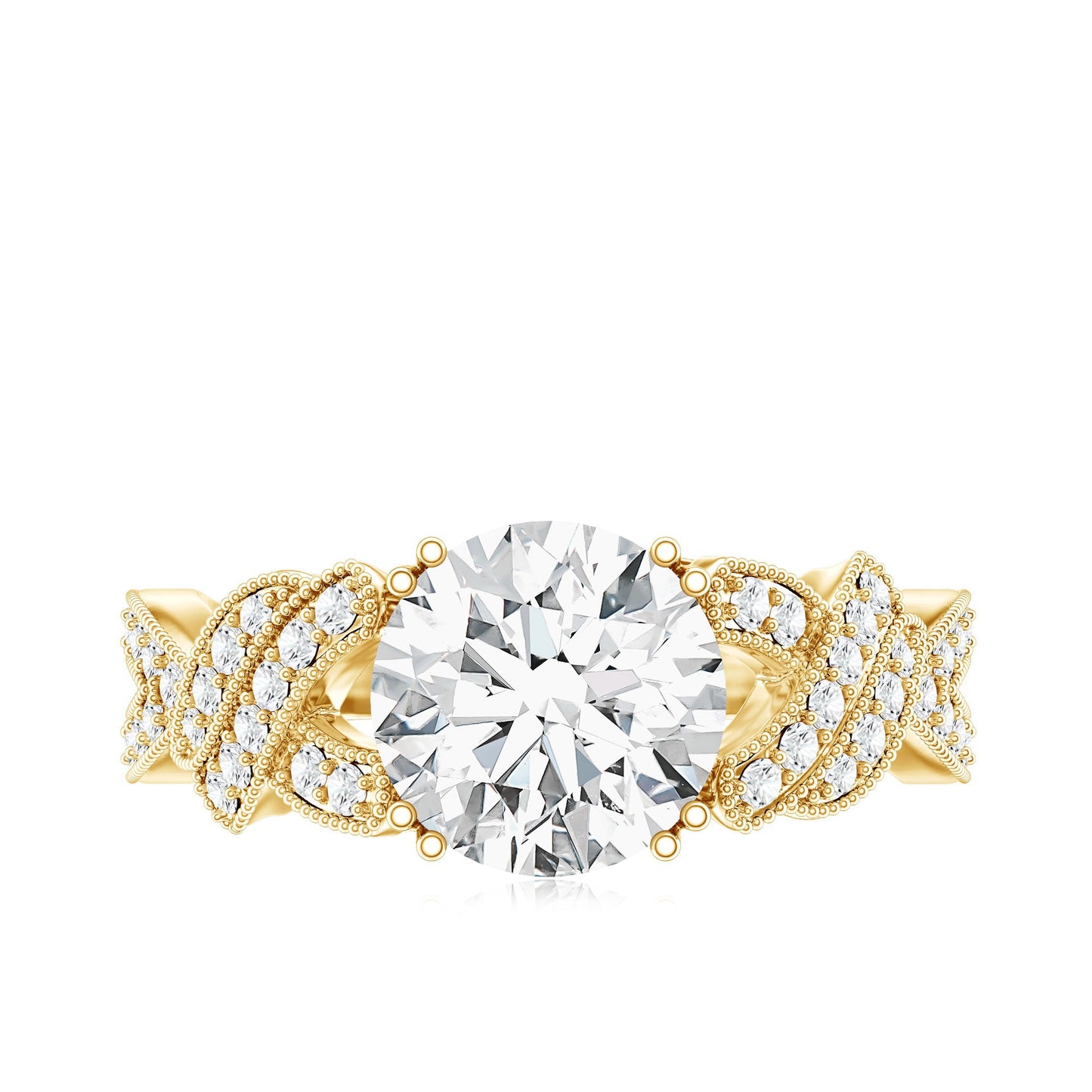 2 Carat Solitaire Lab Grown Diamond Non Traditional Engagement Ring