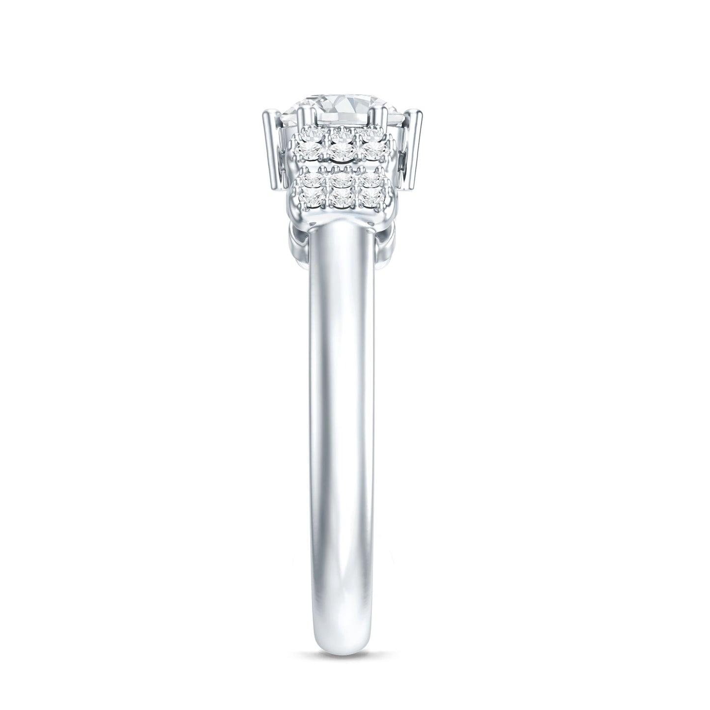 Certified Lab Grown Diamond Bow Engagement Ring
