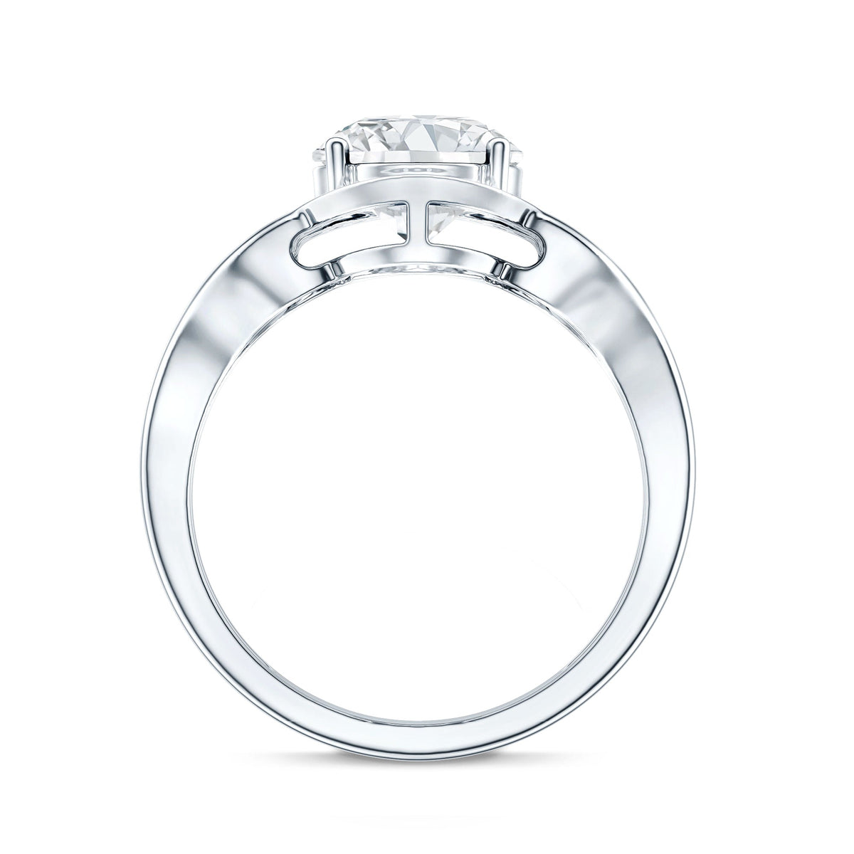 2 Carat Lab Grown Diamond Art Deco Engagement Ring