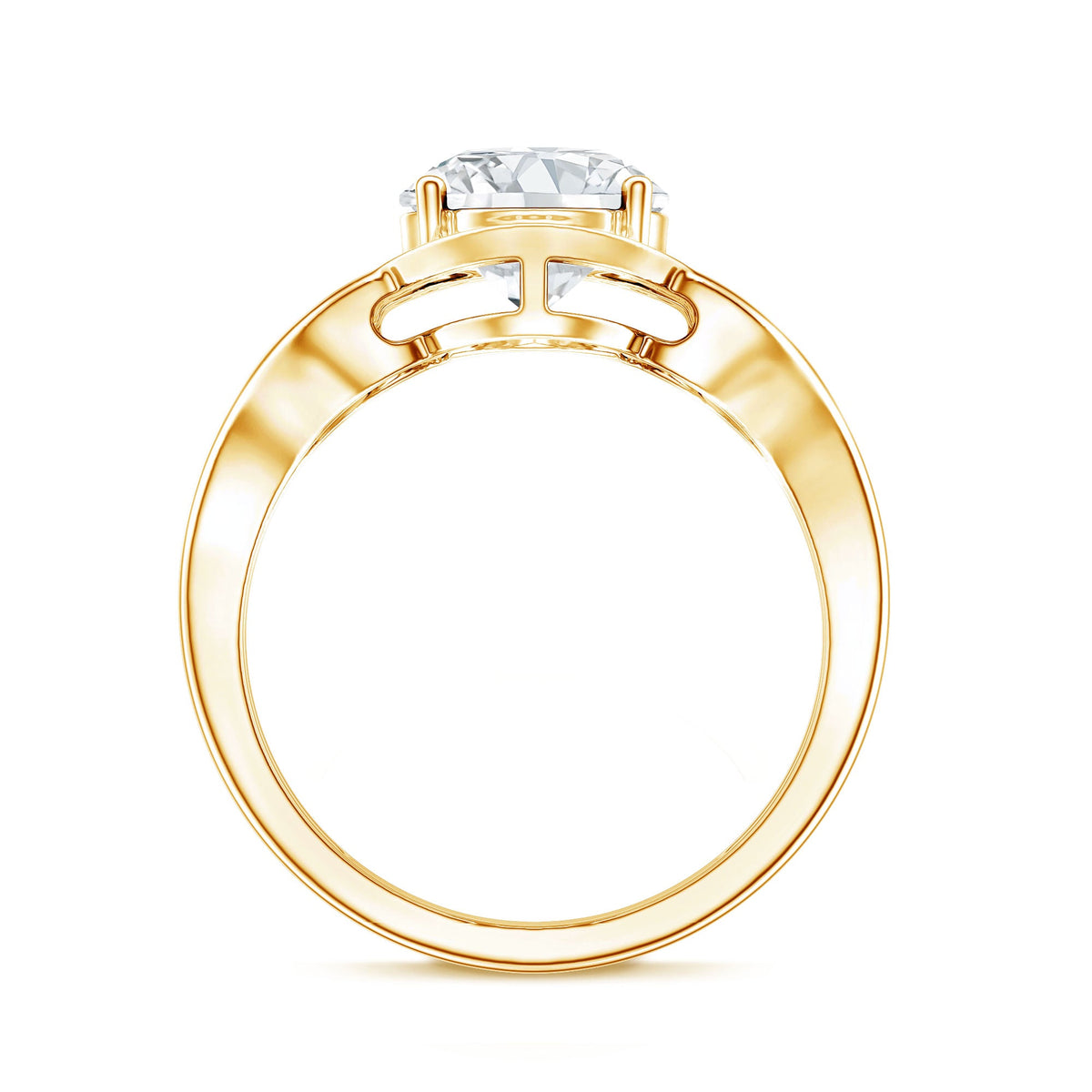 2 Carat Lab Grown Diamond Art Deco Engagement Ring