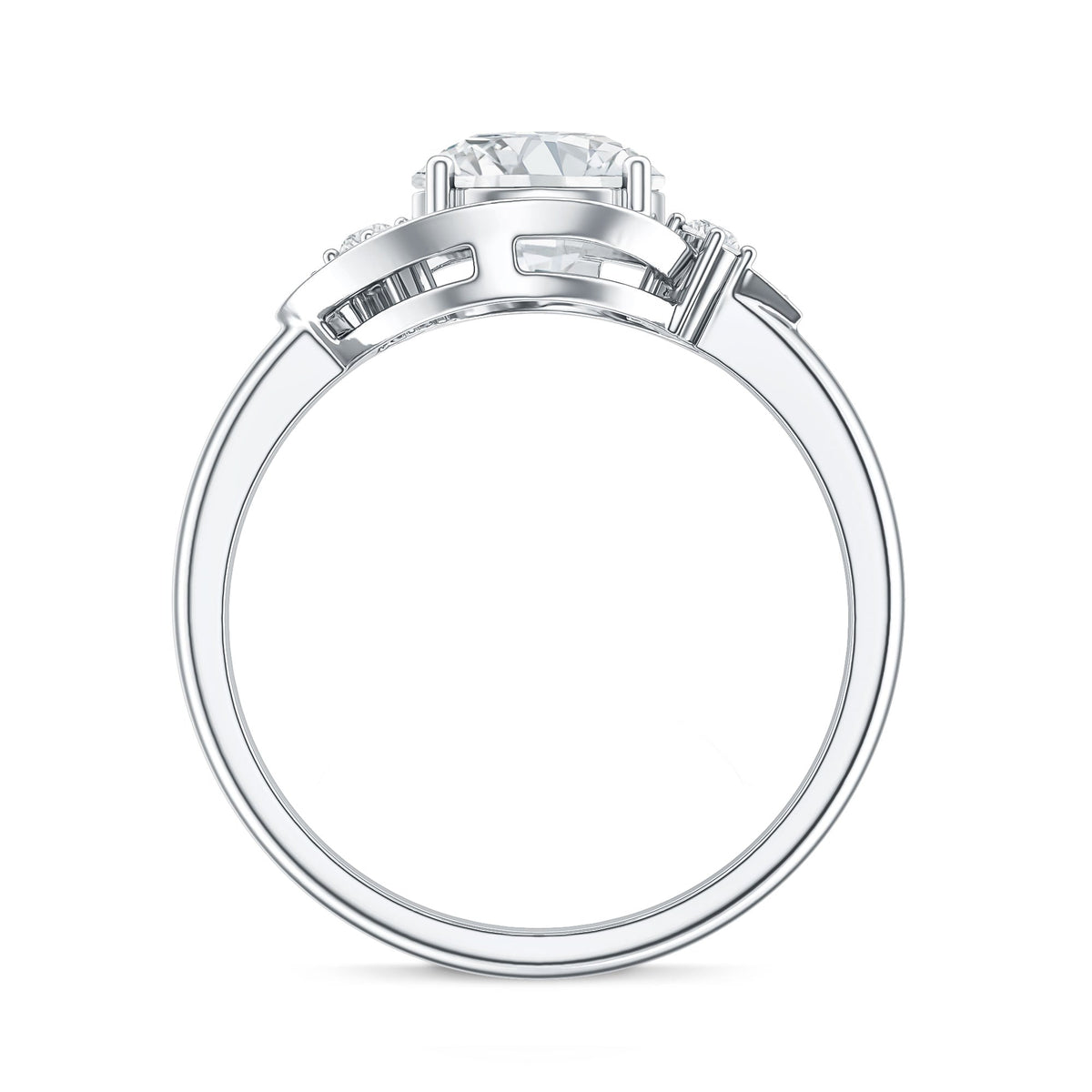 2 Carat Lab Grown Diamond Bypass Engagement Ring