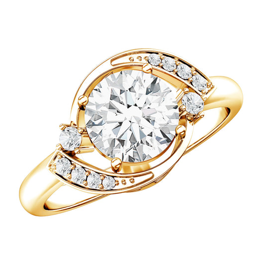 2 Carat Lab Grown Diamond Bypass Engagement Ring