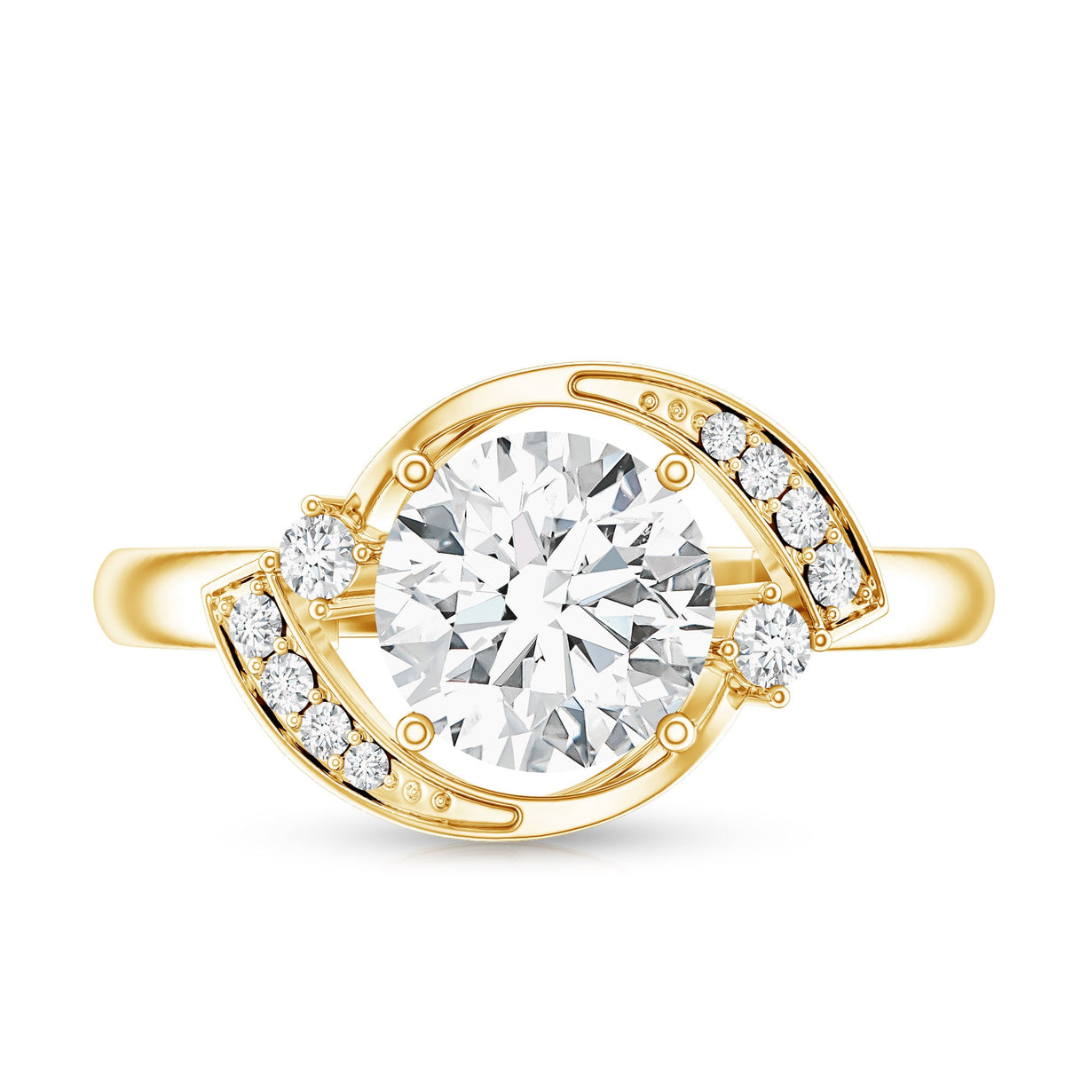 2 Carat Lab Grown Diamond Bypass Engagement Ring