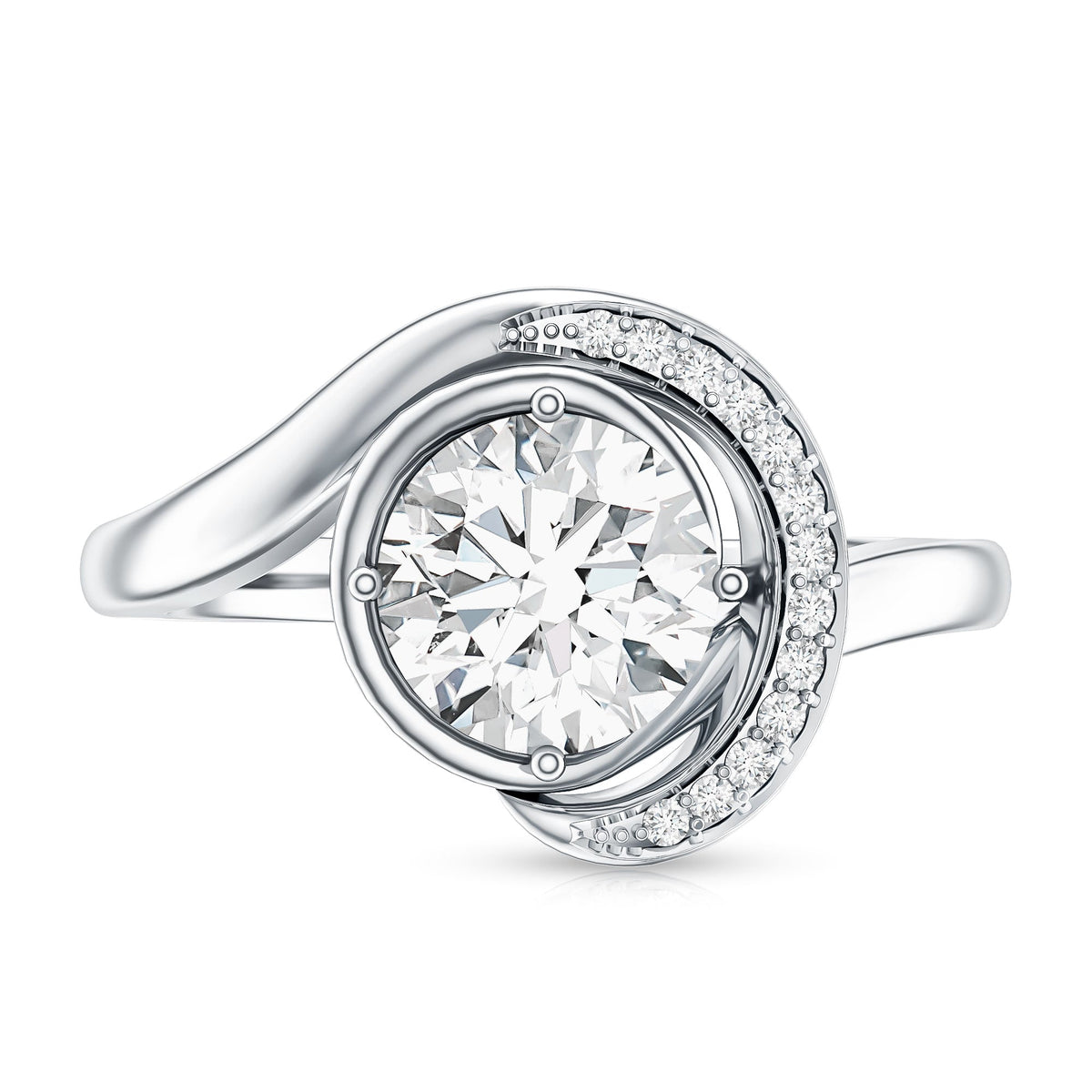 1.2 Carat Lab Grown Diamond Unique Engagement Ring For Her