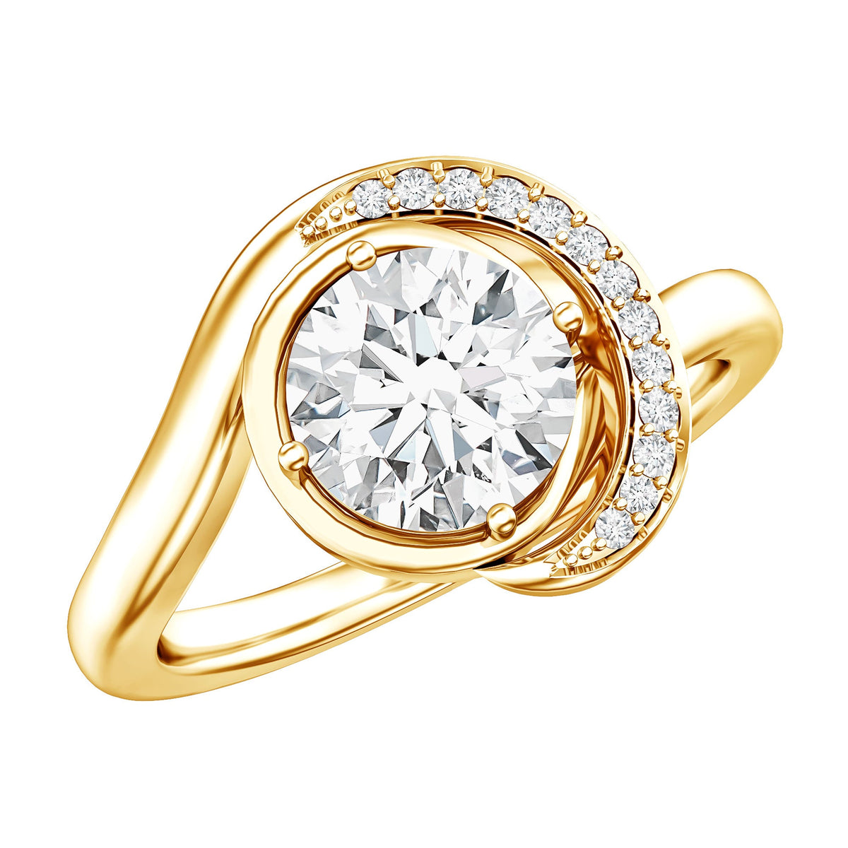 1.2 Carat Lab Grown Diamond Unique Engagement Ring For Her