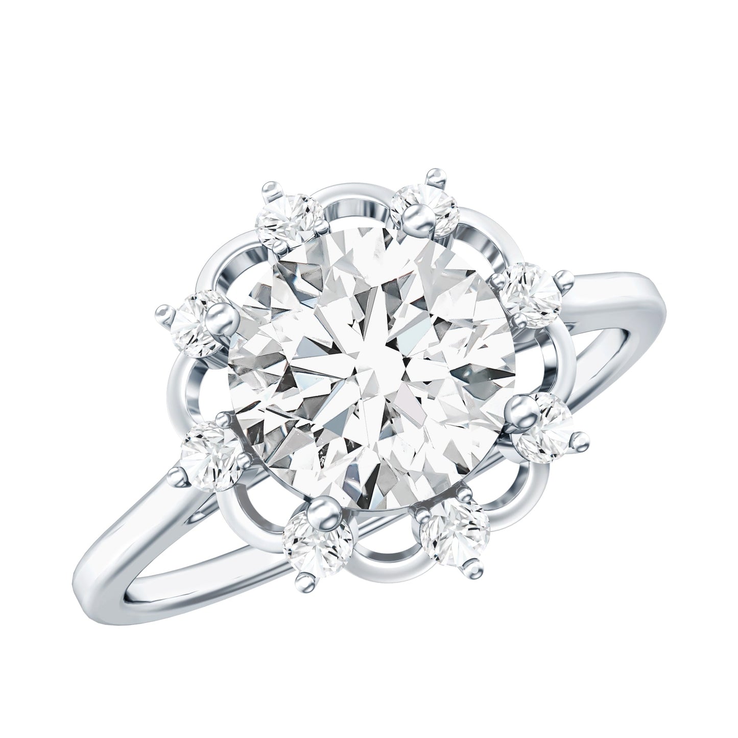 2 Carat Lab Grown Diamond Statement Engagement Ring